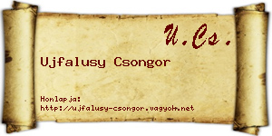 Ujfalusy Csongor névjegykártya
